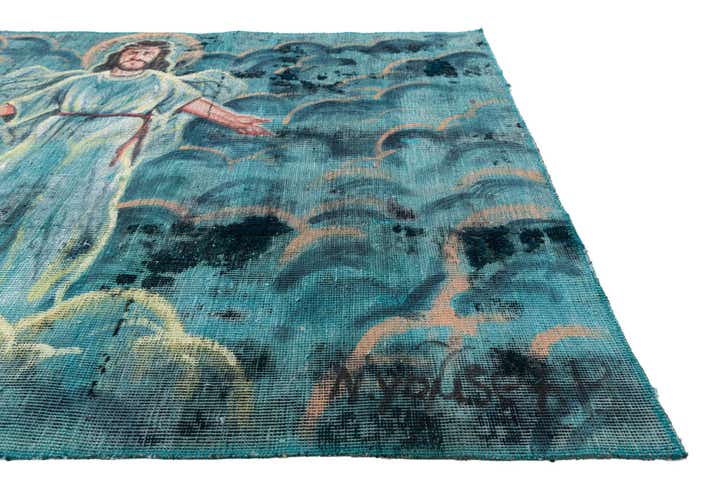4' x 6' 6 Hand Knotted Ultra Vintage Persian Wool Rug
