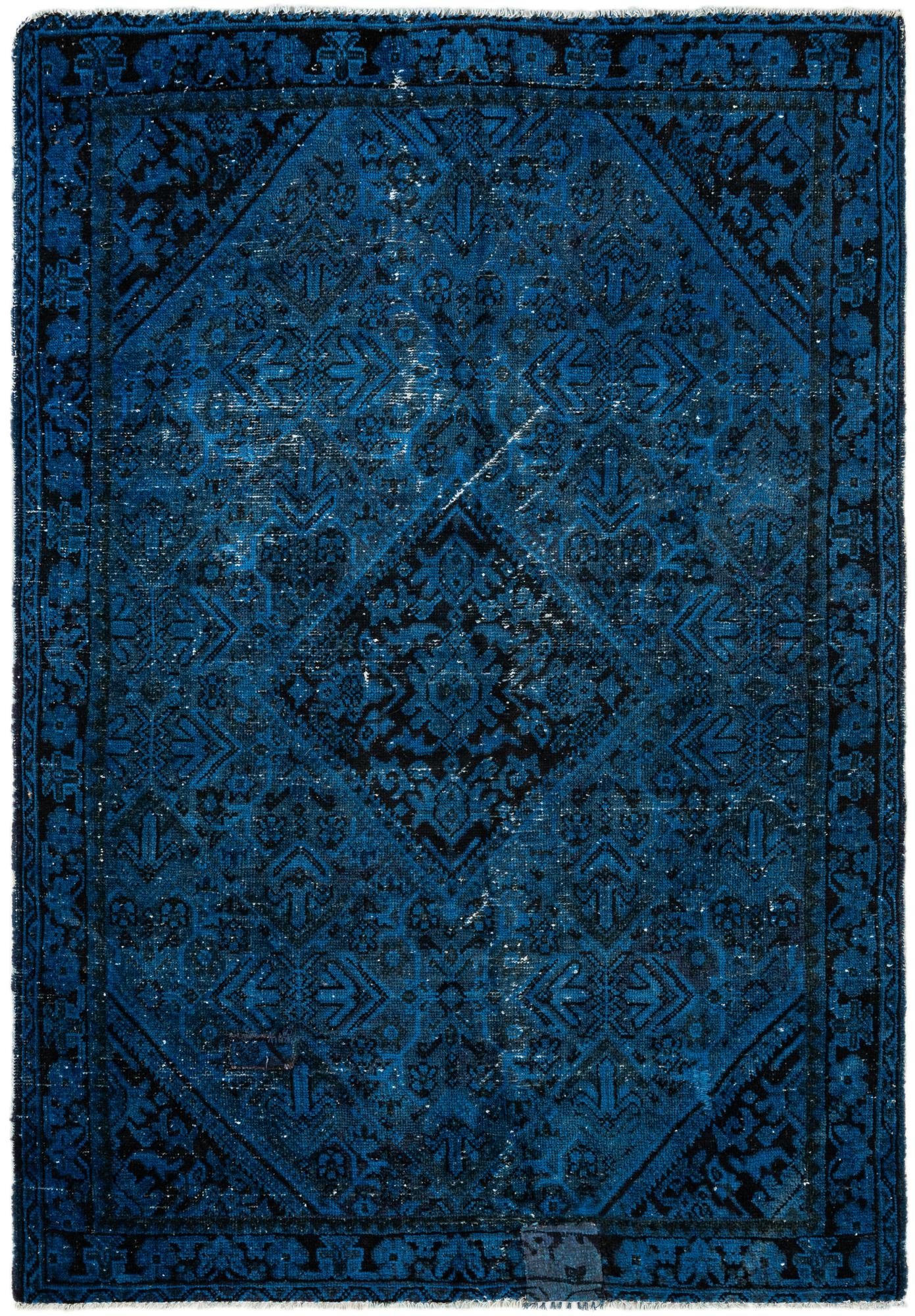 4' 3 x 6' 4 Hand Knotted Ultra Vintage Persian Wool Rug