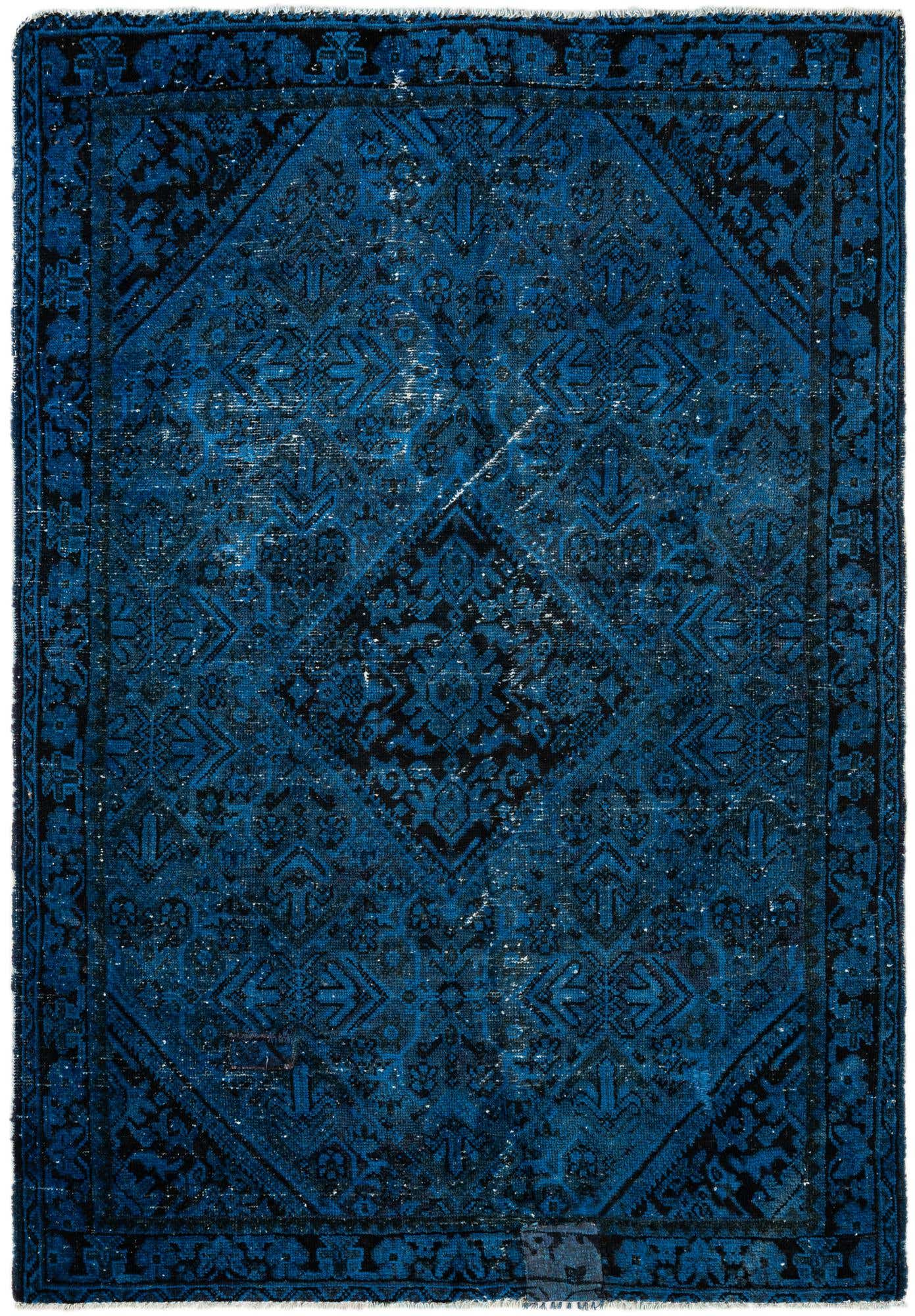 4' 3 x 6' 4 Hand Knotted Ultra Vintage Persian Wool Rug