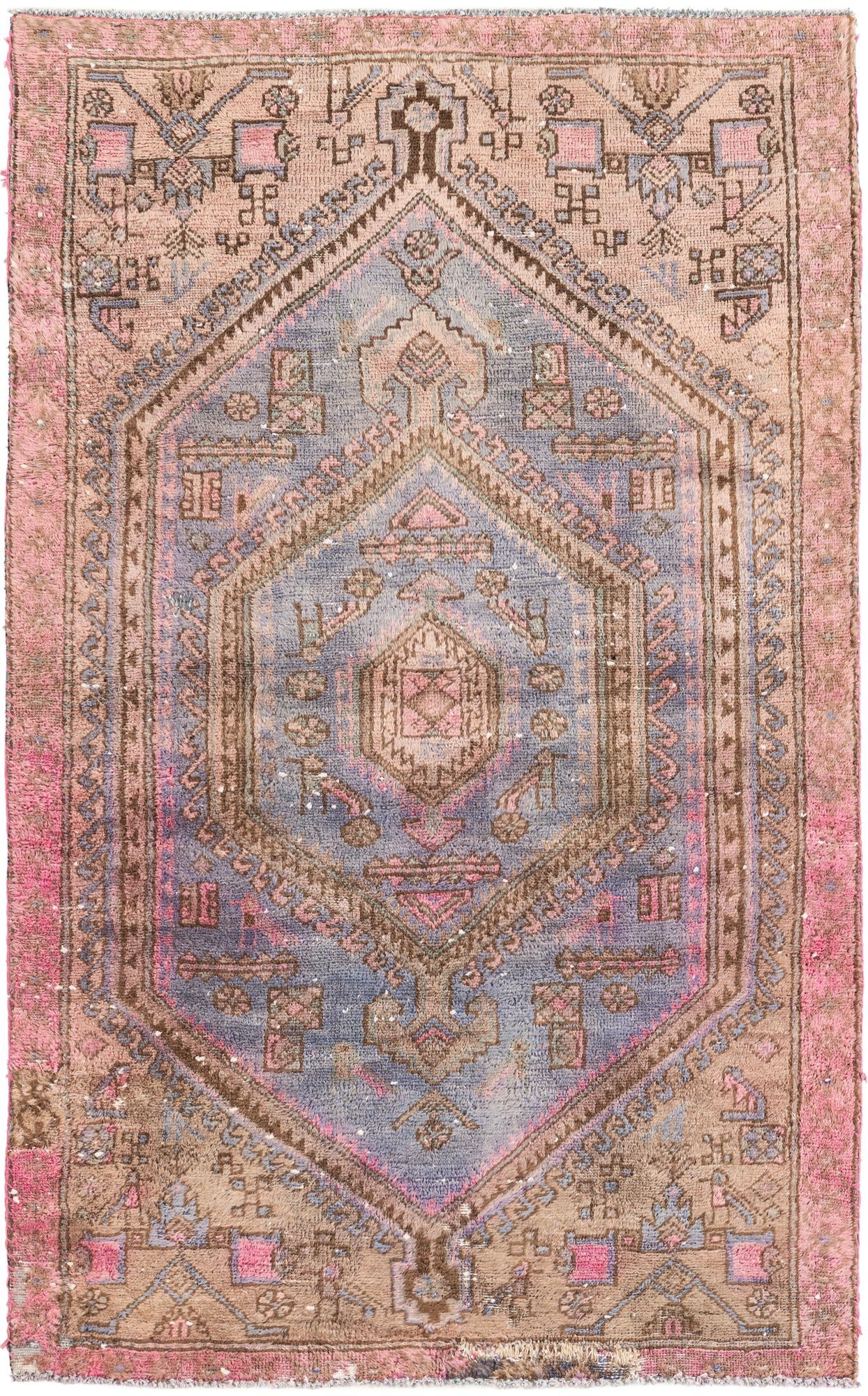 3' 5 x 5' 5 Hand Knotted Ultra Vintage Persian Wool Rug