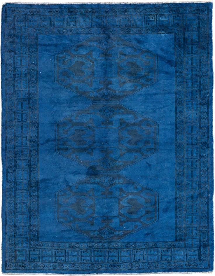 Detail image of 4' 1 x 5' 9 Hand Knotted Ultra Vintage Persian Wool Rug