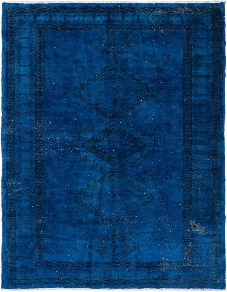Detail image of 4' 3 x 6' 2 Hand Knotted Ultra Vintage Persian Wool Rug