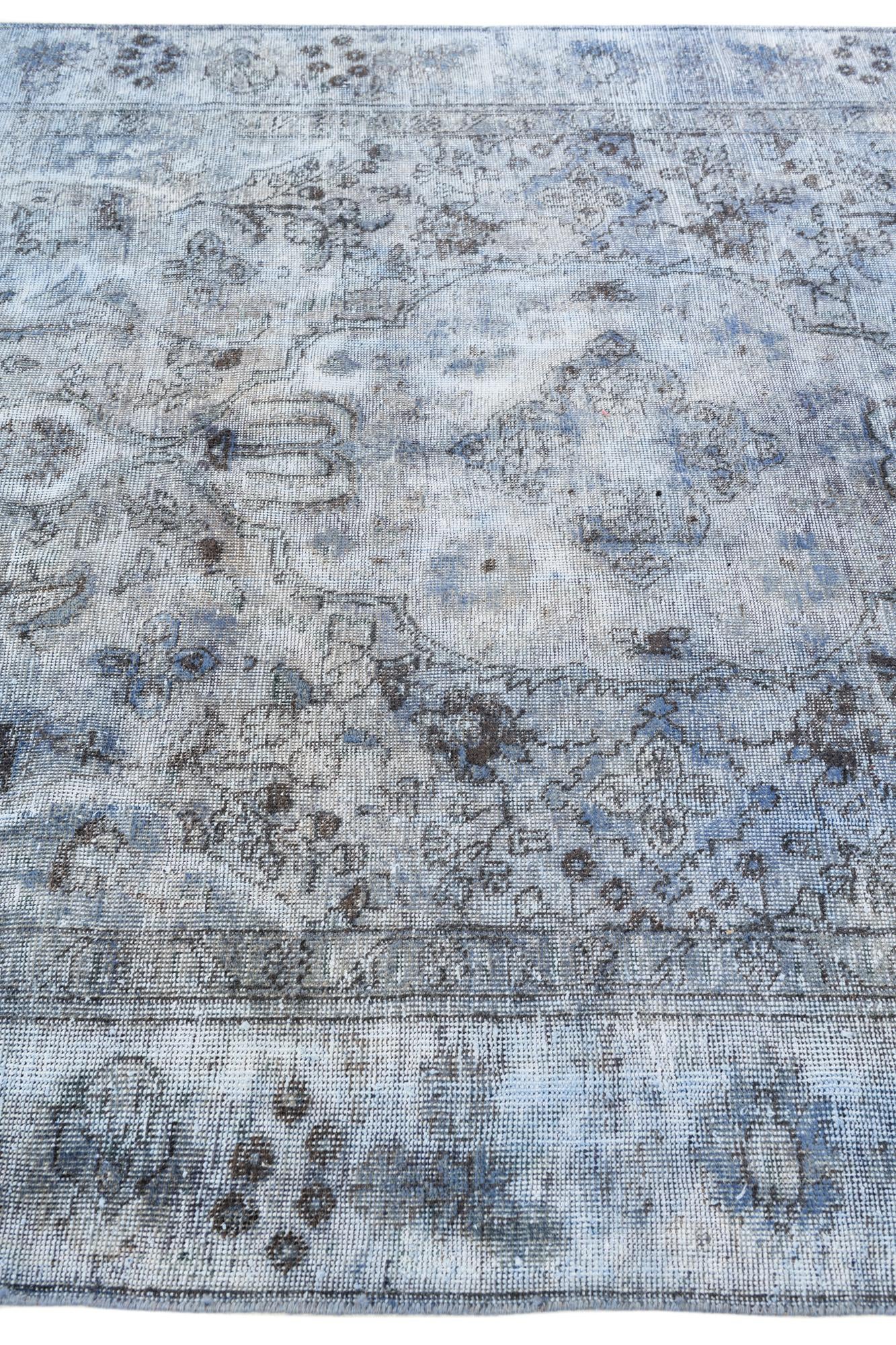 6' x 9' 8 Hand Knotted Ultra Vintage Persian Wool Rug