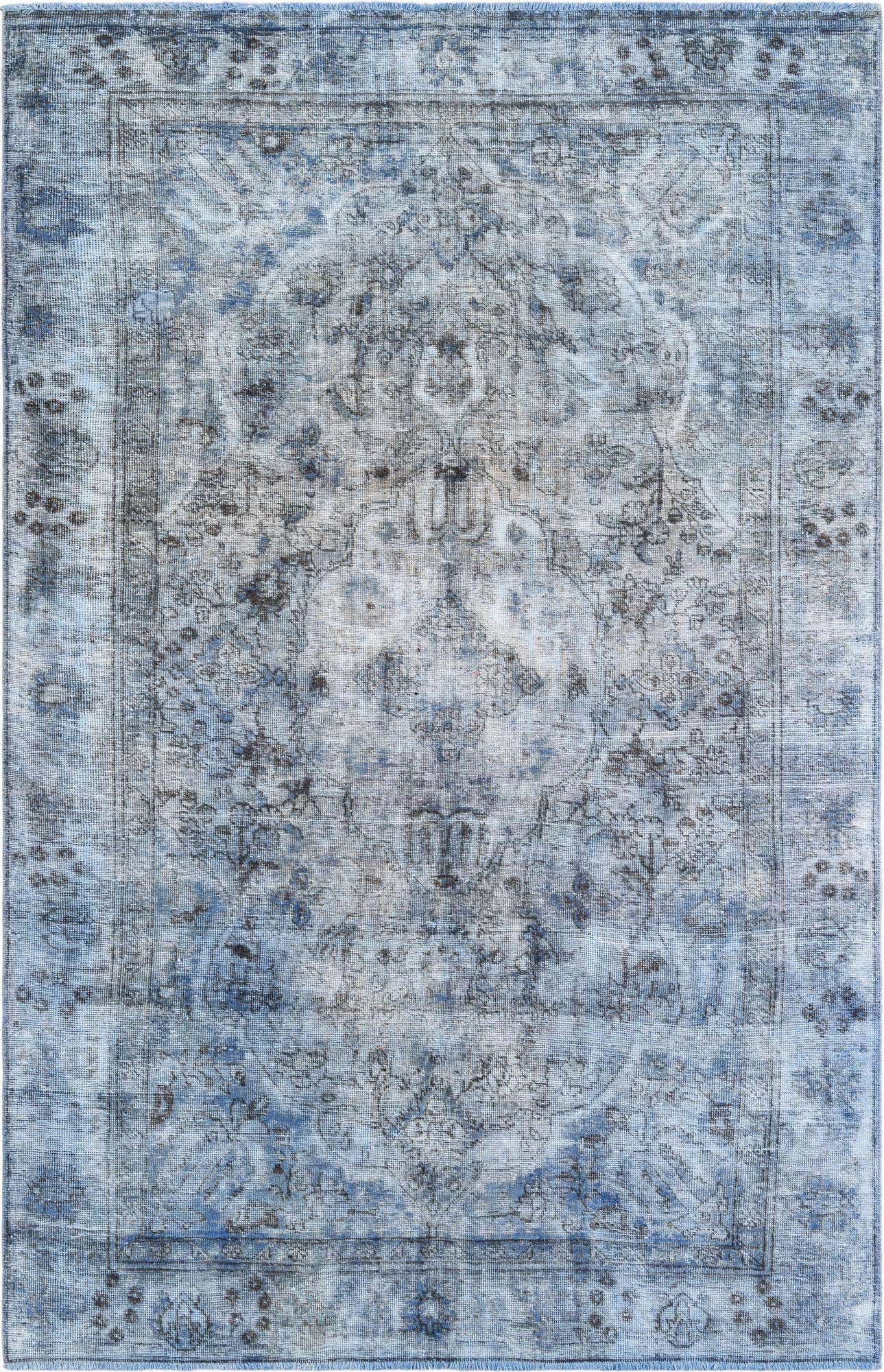 6' x 9' 8 Hand Knotted Ultra Vintage Persian Wool Rug