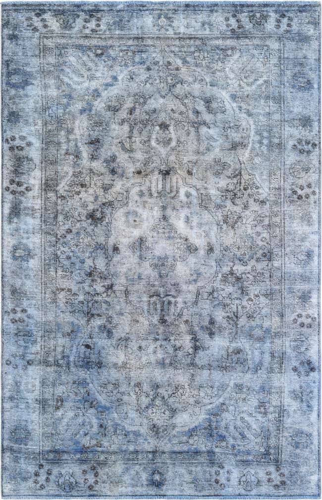 6' x 9' 8 Hand Knotted Ultra Vintage Persian Wool Rug