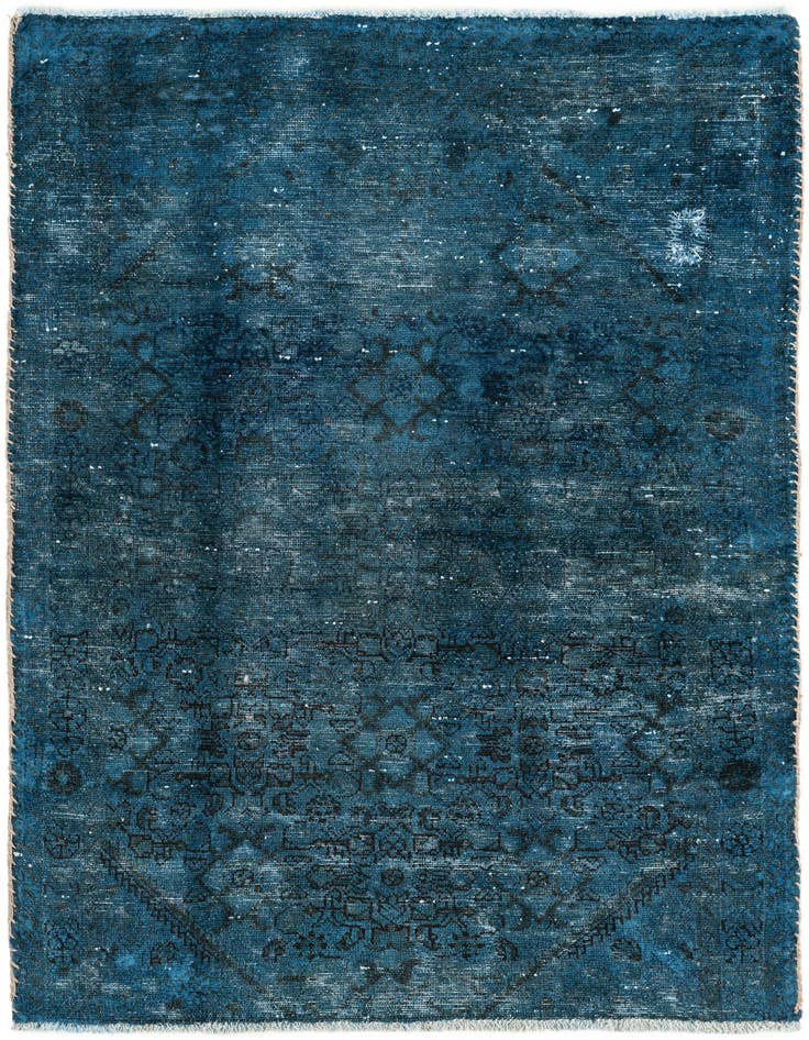 Detail image of 3' 5 x 4' 10 Hand Knotted Ultra Vintage Persian Wool Rug