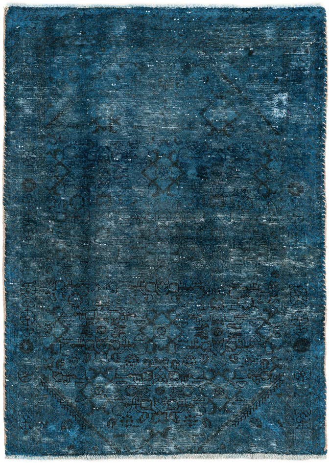 Detail image of 3' 5 x 4' 10 Hand Knotted Ultra Vintage Persian Wool Rug