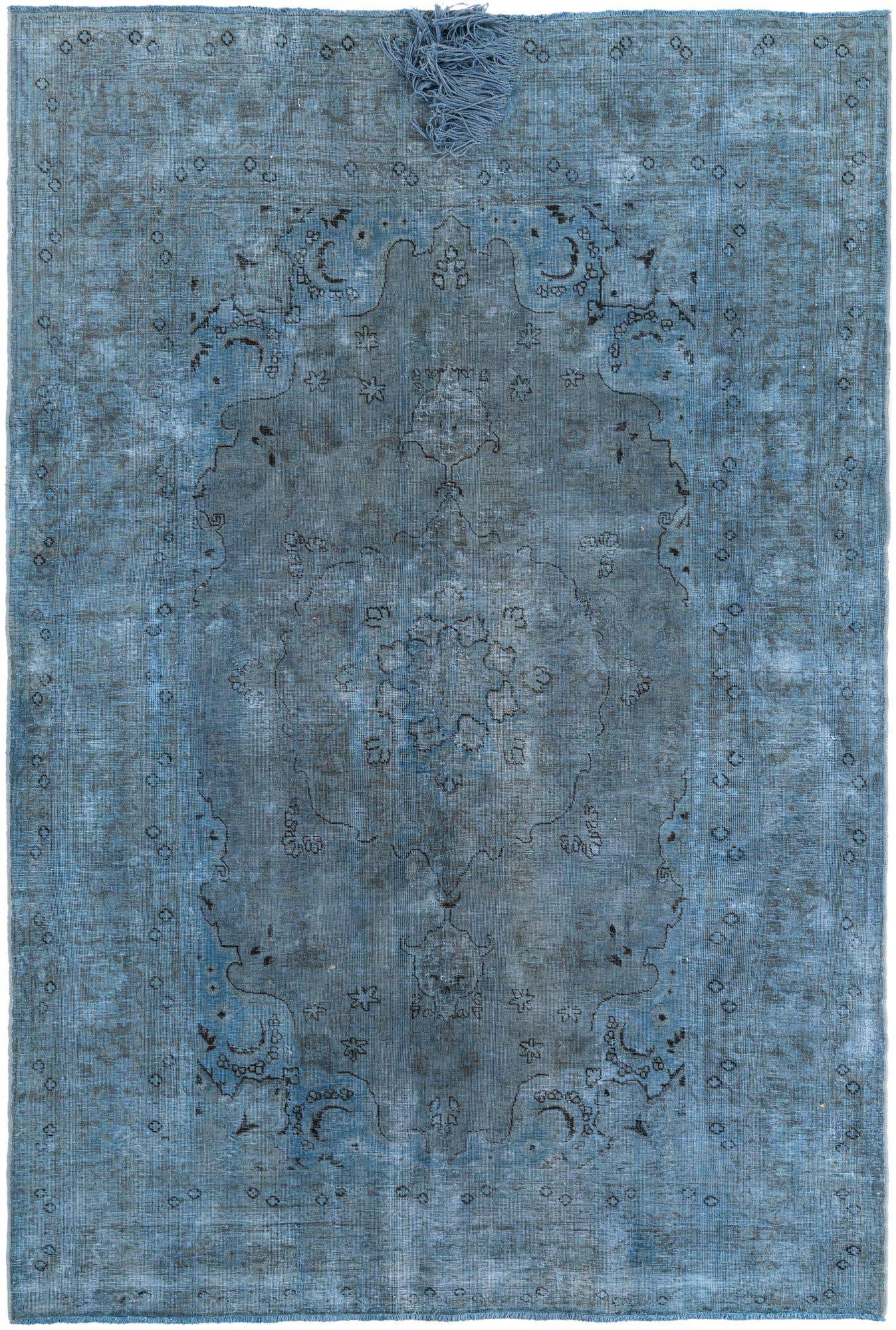 6' 4 x 9' 5 Hand Knotted Ultra Vintage Persian Wool Rug