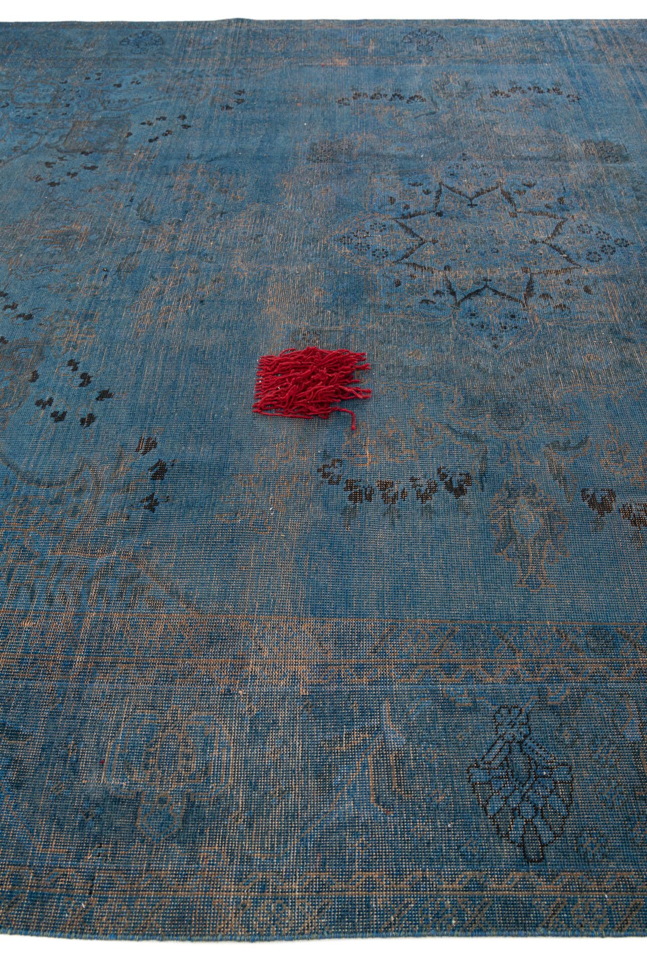 9' 5 x 12' 8 Hand Knotted Ultra Vintage Persian Wool Rug