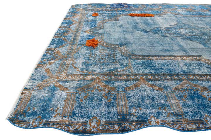 10' x 12' 6 Hand Knotted Ultra Vintage Persian Wool Rug