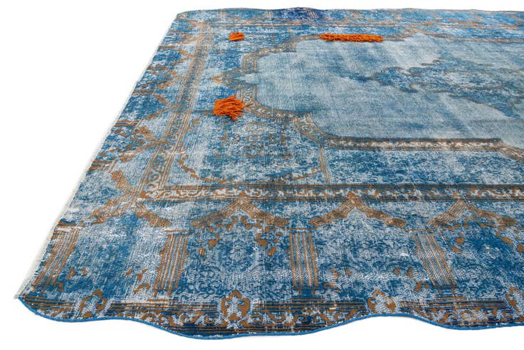 Detail image of 10' x 12' 6 Hand Knotted Ultra Vintage Persian Wool Rug
