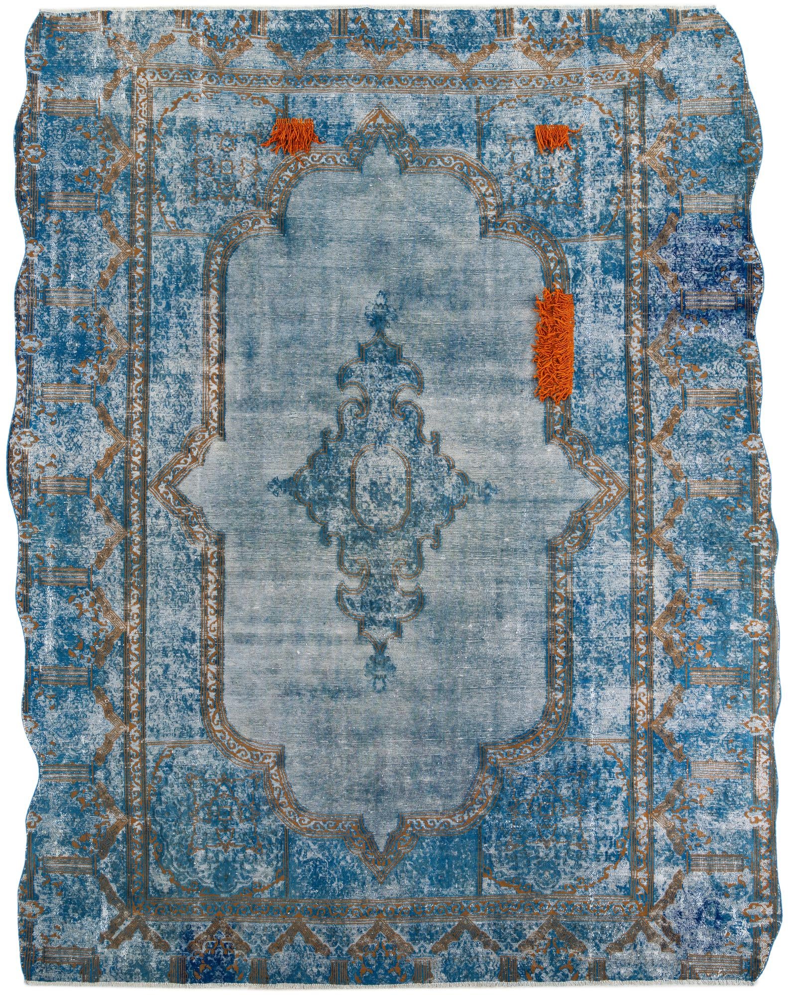 10' x 12' 6 Hand Knotted Ultra Vintage Persian Wool Rug