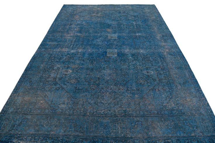 Detail image of 6' 8 x 9' 4 Hand Knotted Ultra Vintage Persian Wool Rug