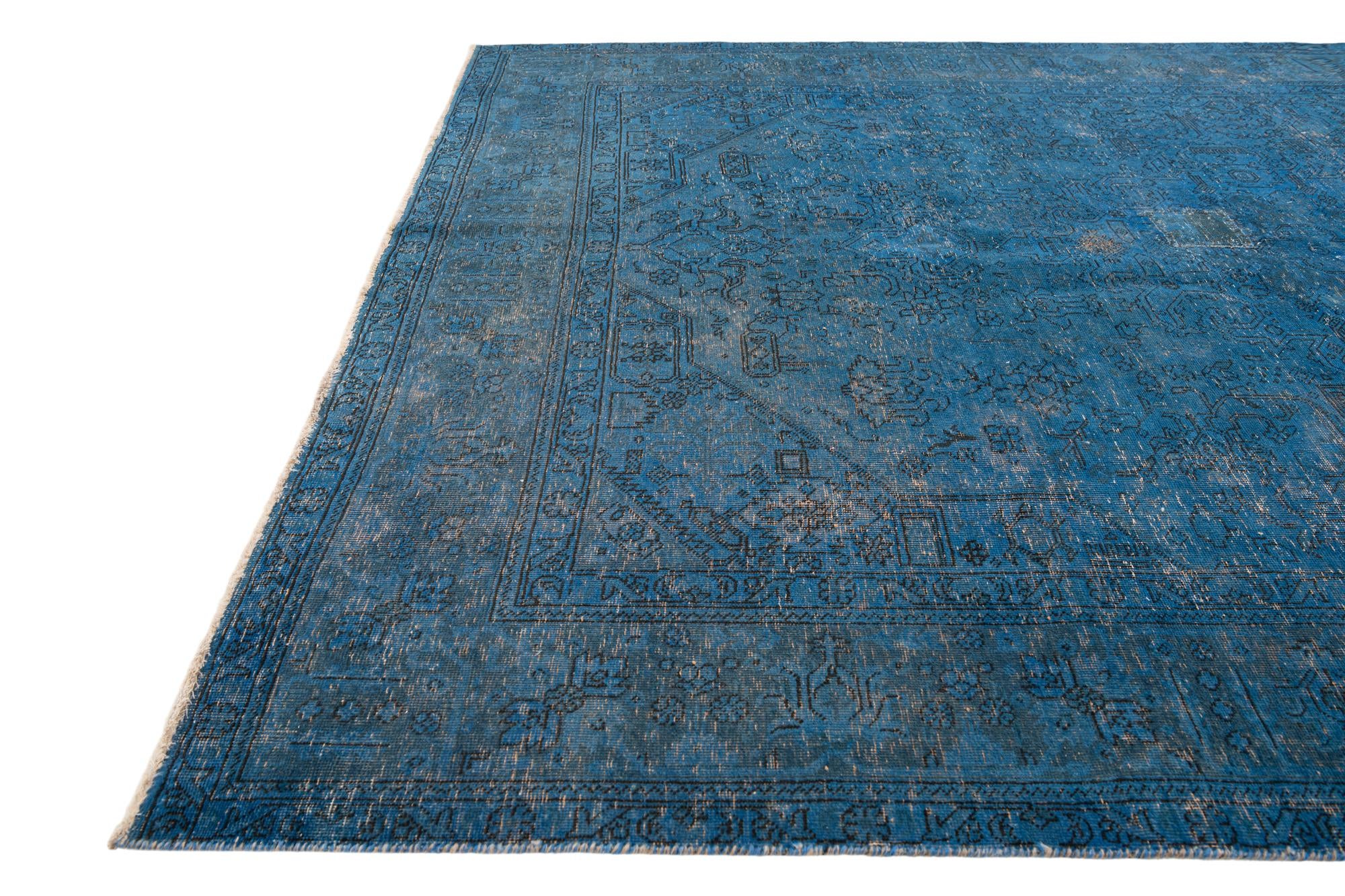 6' 8 x 9' 4 Hand Knotted Ultra Vintage Persian Wool Rug