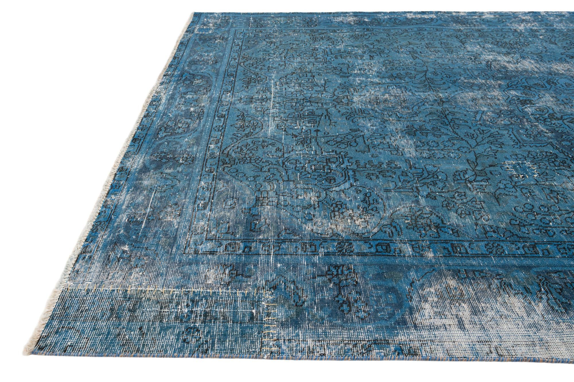 6' 7 x 9' 6 Hand Knotted Ultra Vintage Persian Wool Rug