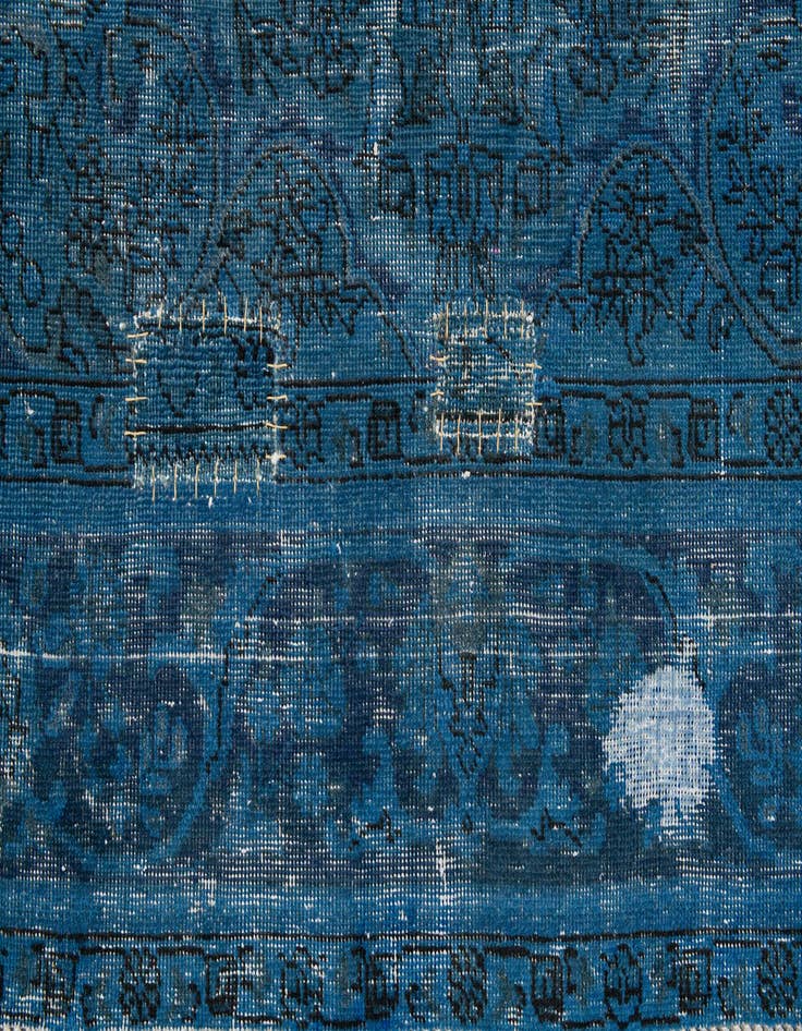 Detail image of 6' 7 x 9' 6  Hand Knotted Ultra Vintage Persian Wool Rug