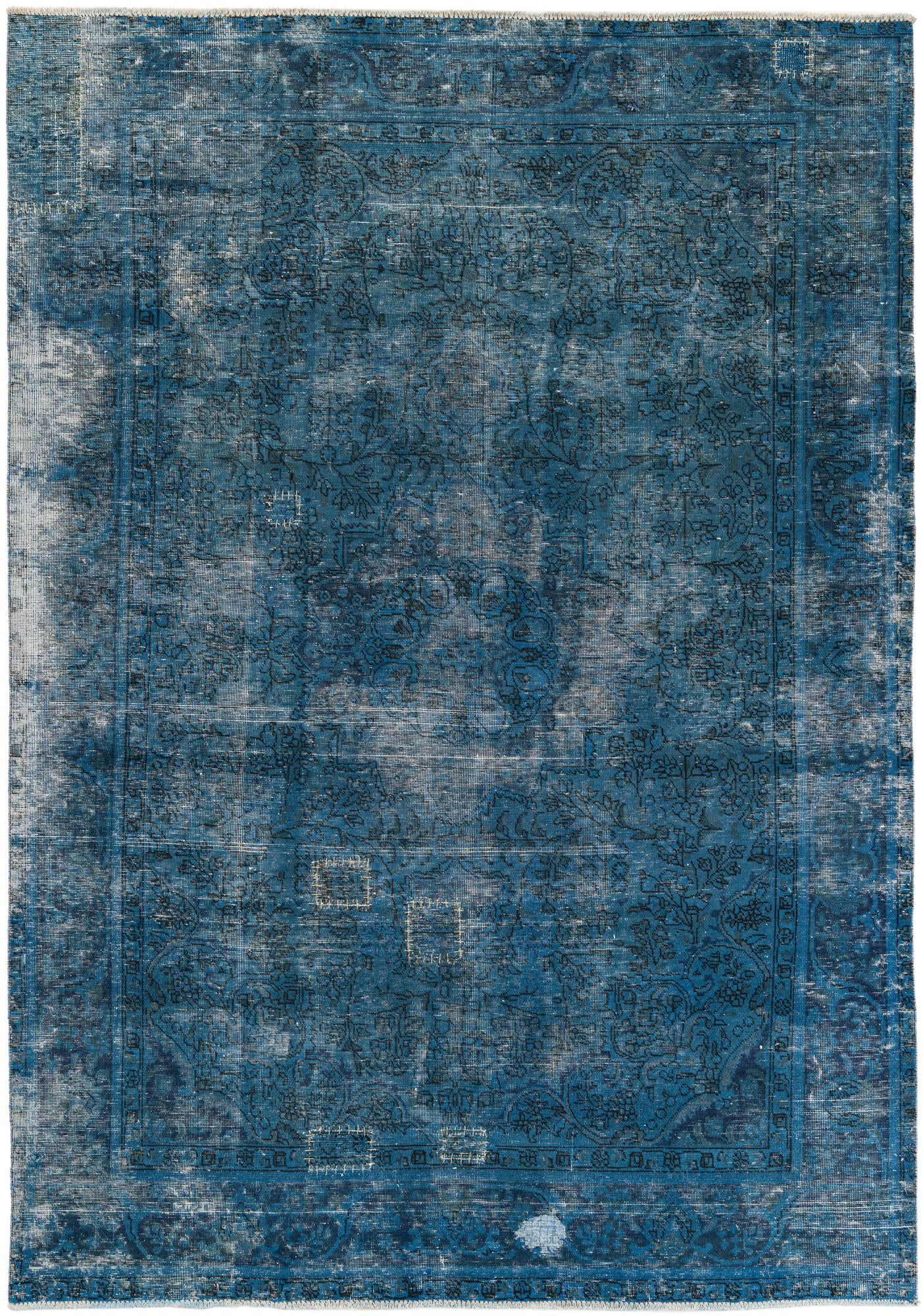 6' 7 x 9' 6 Hand Knotted Ultra Vintage Persian Wool Rug