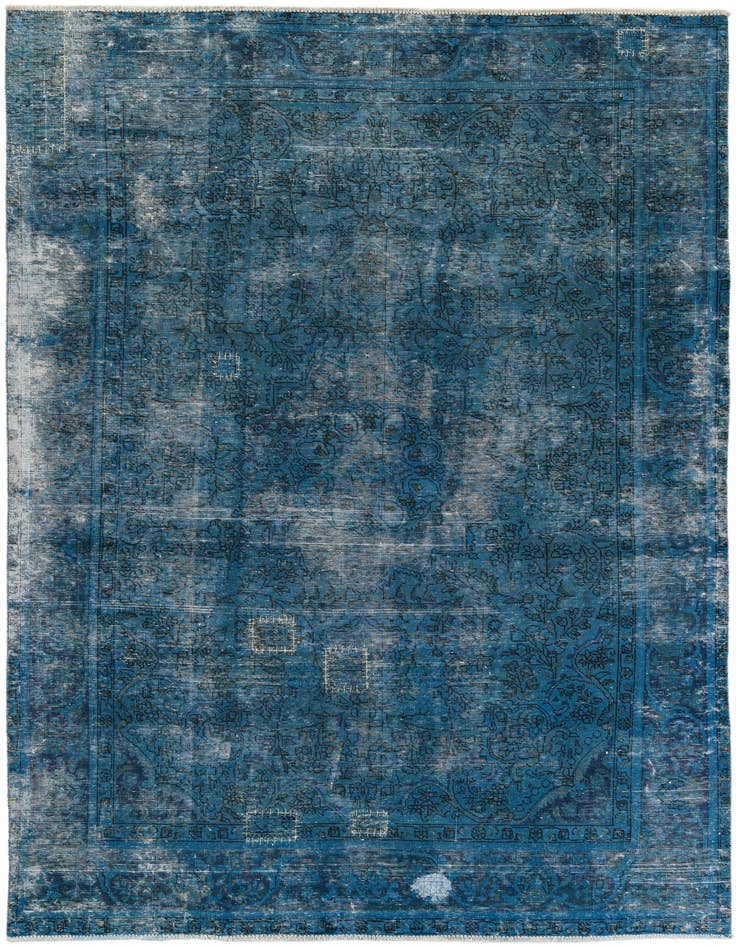 Detail image of 6' 7 x 9' 6 Hand Knotted Ultra Vintage Persian Wool Rug