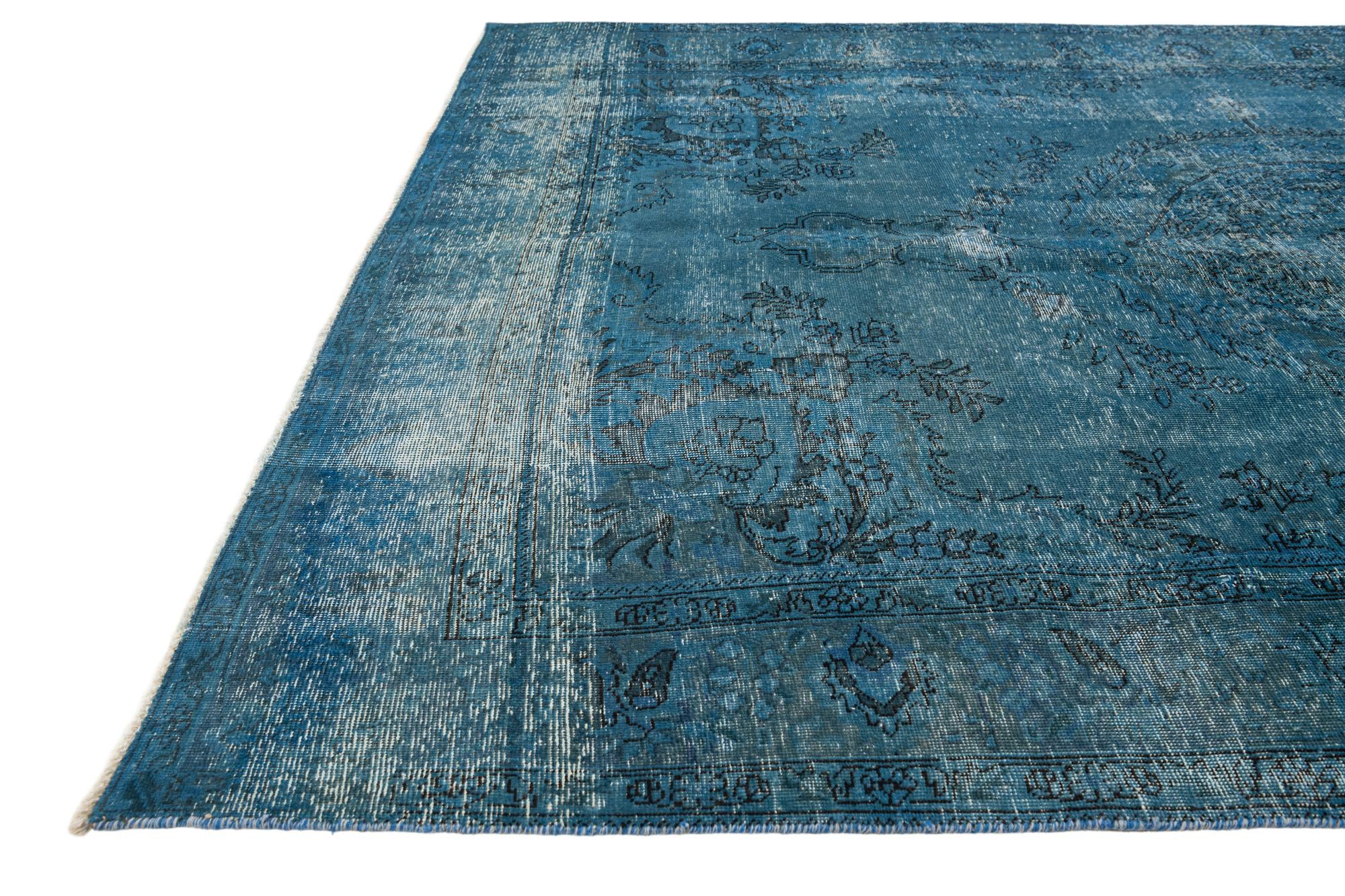 6' 8 x 9' 6 Hand Knotted Ultra Vintage Persian Wool Rug