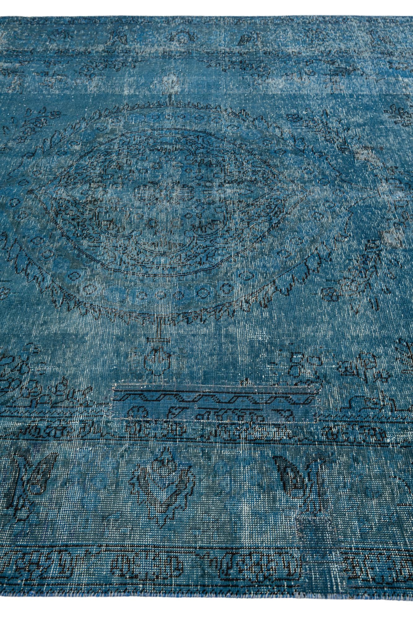 6' 8 x 9' 6 Hand Knotted Ultra Vintage Persian Wool Rug