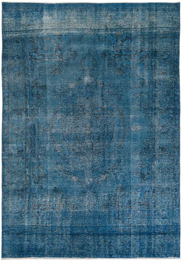 6' 8 x 9' 6 Hand Knotted Ultra Vintage Persian Wool Rug