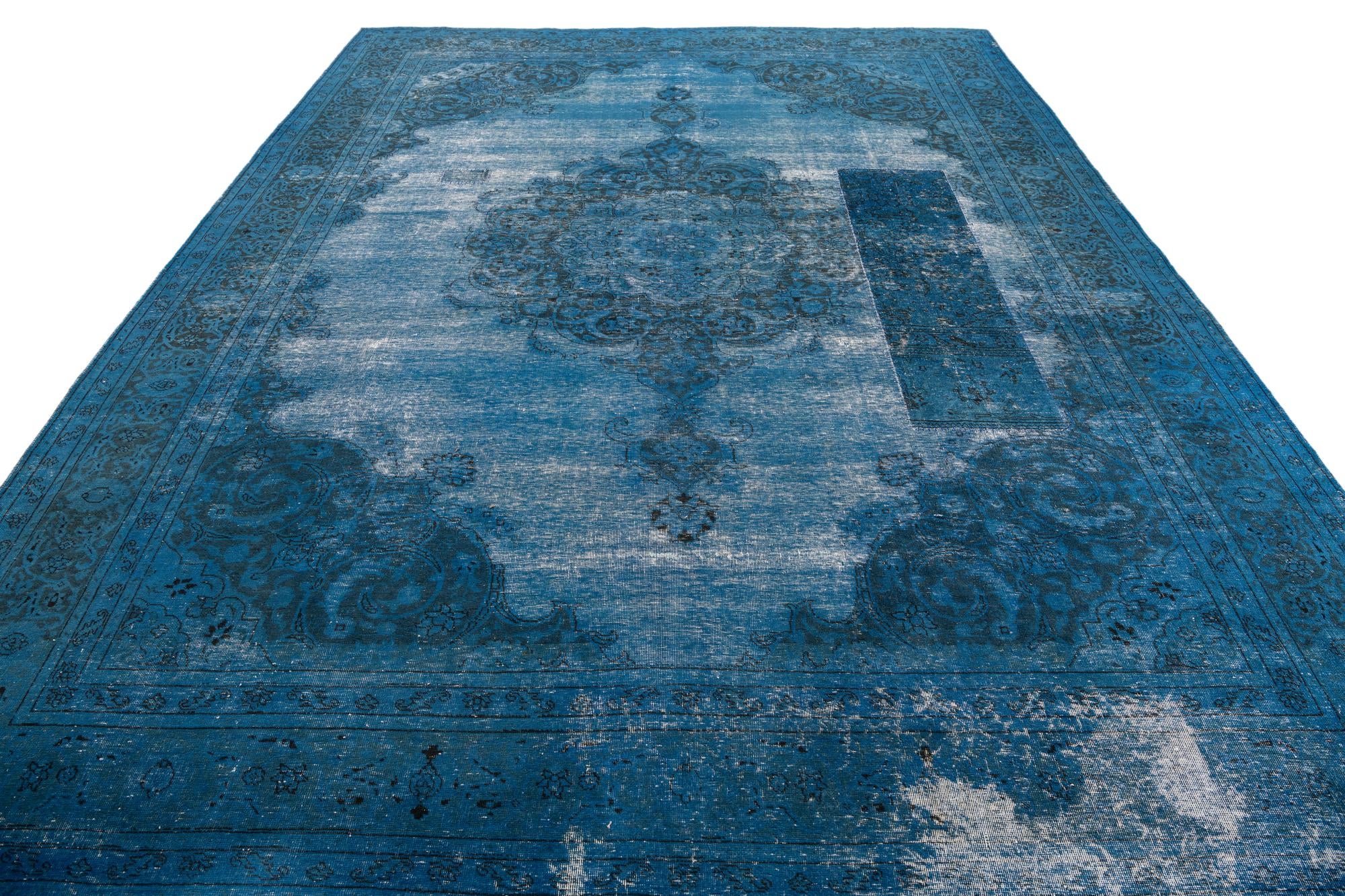 9' 4 x 12' 5 Hand Knotted Ultra Vintage Persian Wool Rug