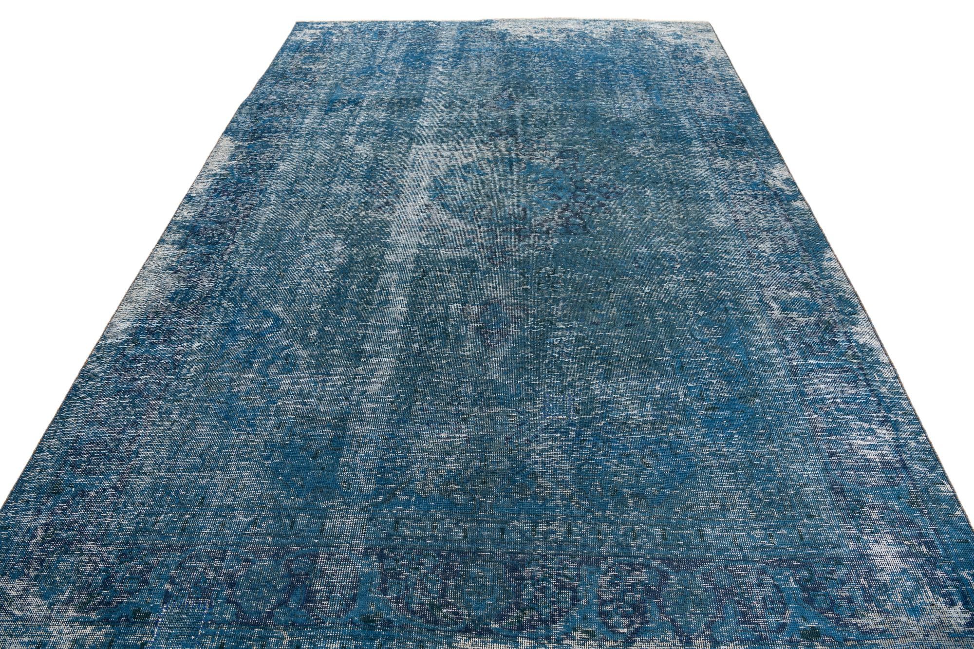 6' 8 x 9' 9 Hand Knotted Ultra Vintage Persian Wool Rug