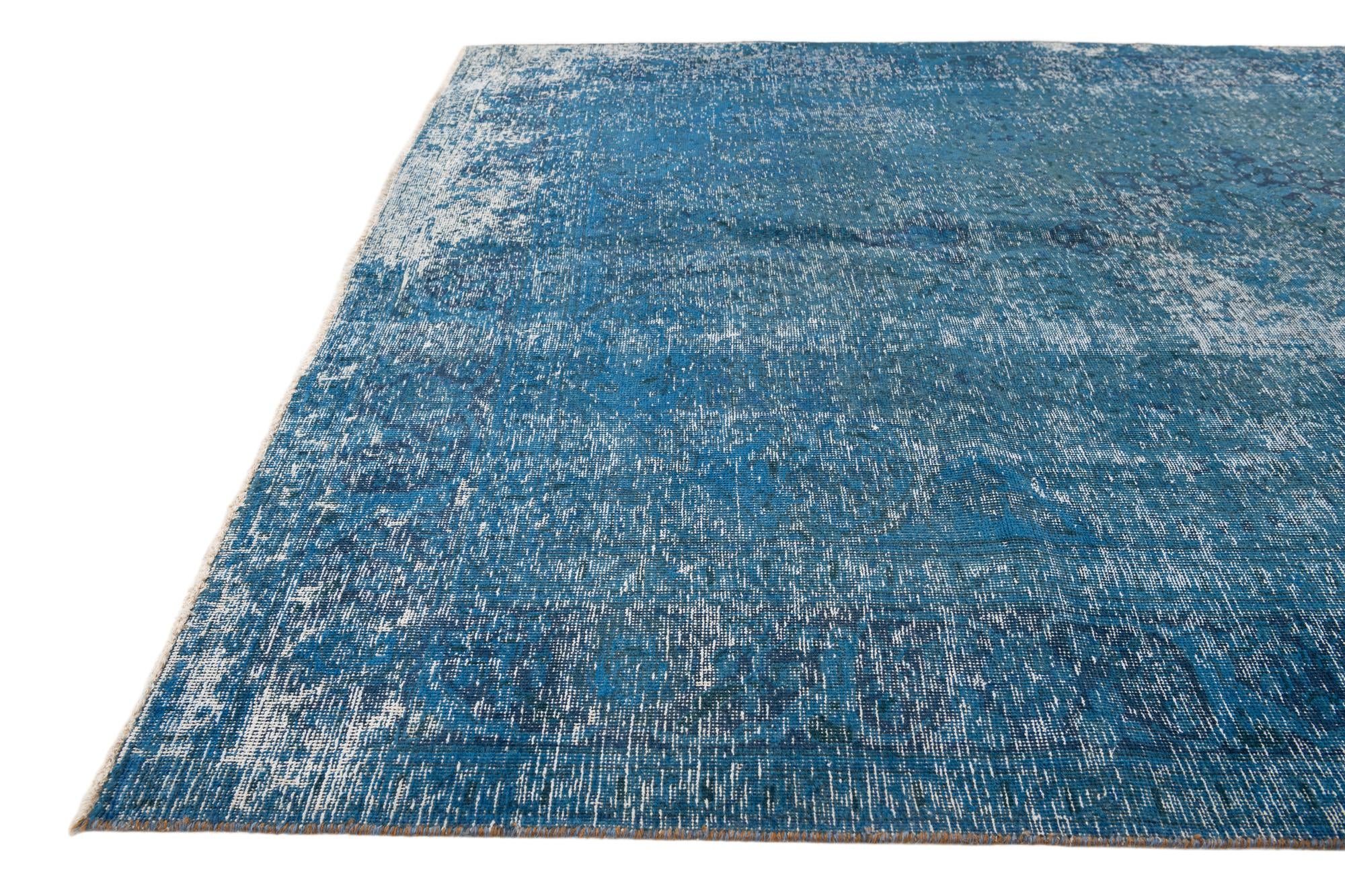 6' 8 x 9' 9 Hand Knotted Ultra Vintage Persian Wool Rug