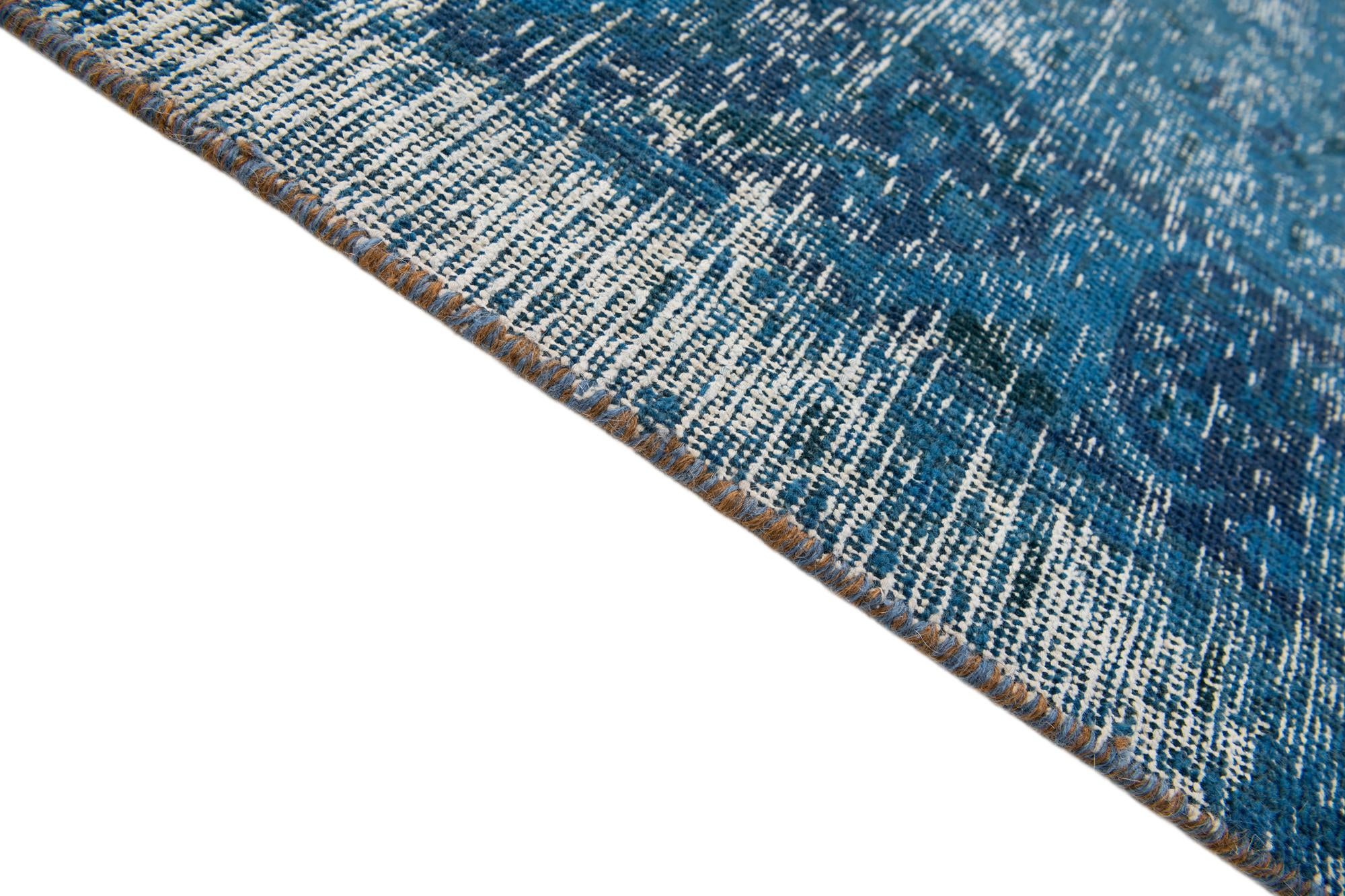6' 8 x 9' 9 Hand Knotted Ultra Vintage Persian Wool Rug