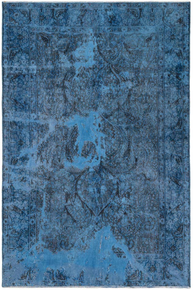 Detail image of 6' 2 x 9' 2 Hand Knotted Ultra Vintage Persian Wool Rug