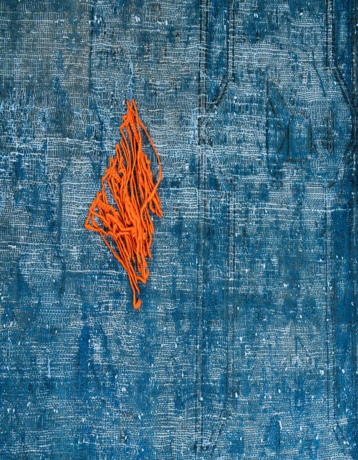 Detail image of 8' x 10' 8  Hand Knotted Ultra Vintage Persian Wool Rug