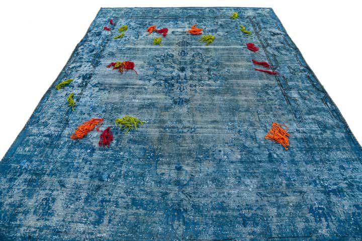 8' x 10' 8 Hand Knotted Ultra Vintage Persian Wool Rug