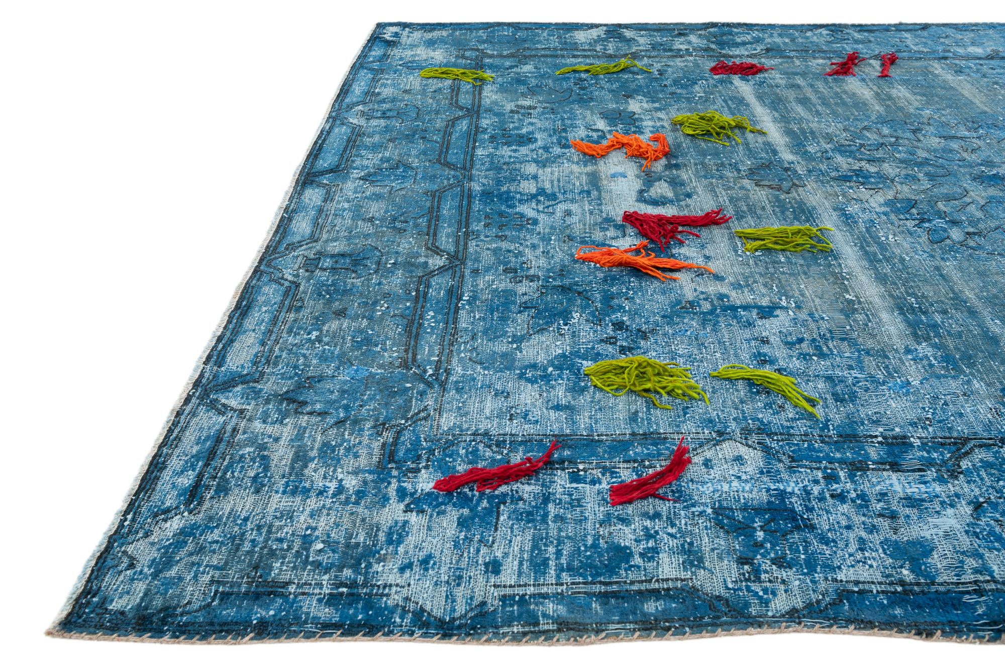 8' x 10' 8 Hand Knotted Ultra Vintage Persian Wool Rug