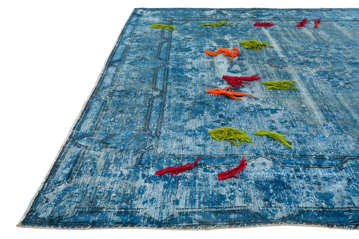 8' x 10' 8 Hand Knotted Ultra Vintage Persian Wool Rug