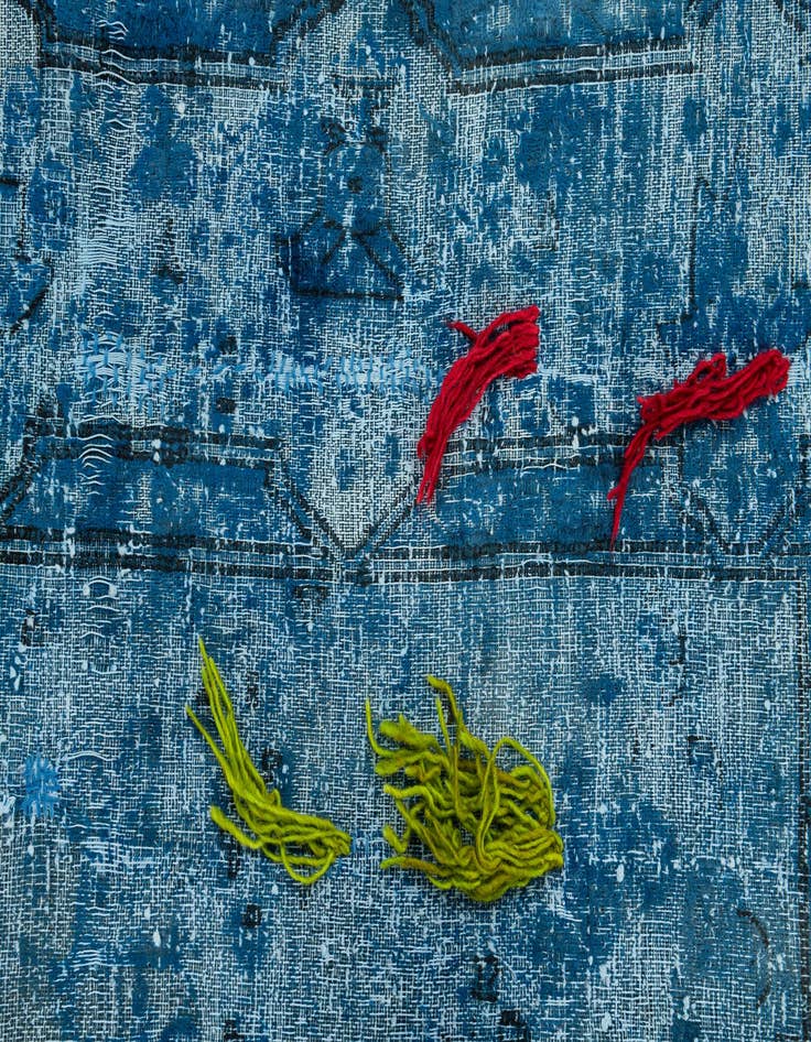 Detail image of 8' x 10' 8  Hand Knotted Ultra Vintage Persian Wool Rug