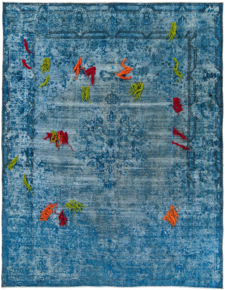 Detail image of 8' x 10' 8 Hand Knotted Ultra Vintage Persian Wool Rug