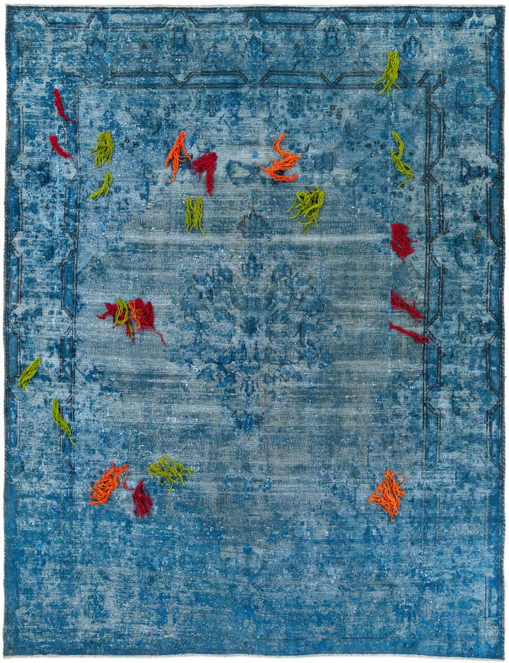 8' x 10' 8 Hand Knotted Ultra Vintage Persian Wool Rug