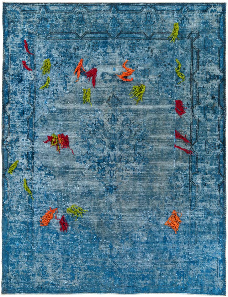 Detail image of 8' x 10' 8 Hand Knotted Ultra Vintage Persian Wool Rug