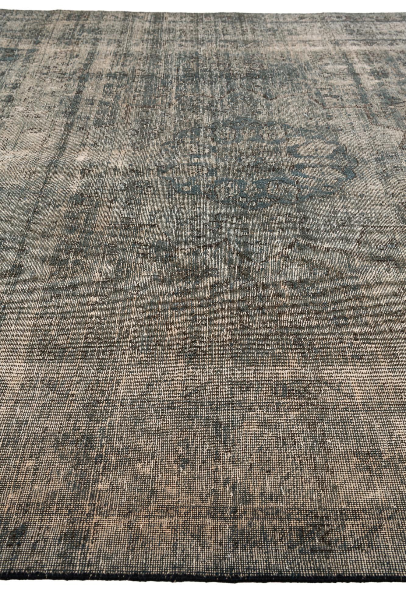 6' 7 x 9' 4 Hand Knotted Ultra Vintage Persian Wool Rug