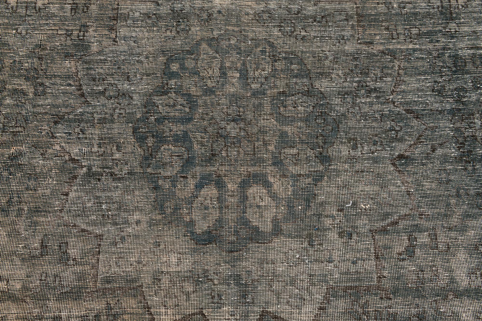 6' 7 x 9' 4 Hand Knotted Ultra Vintage Persian Wool Rug