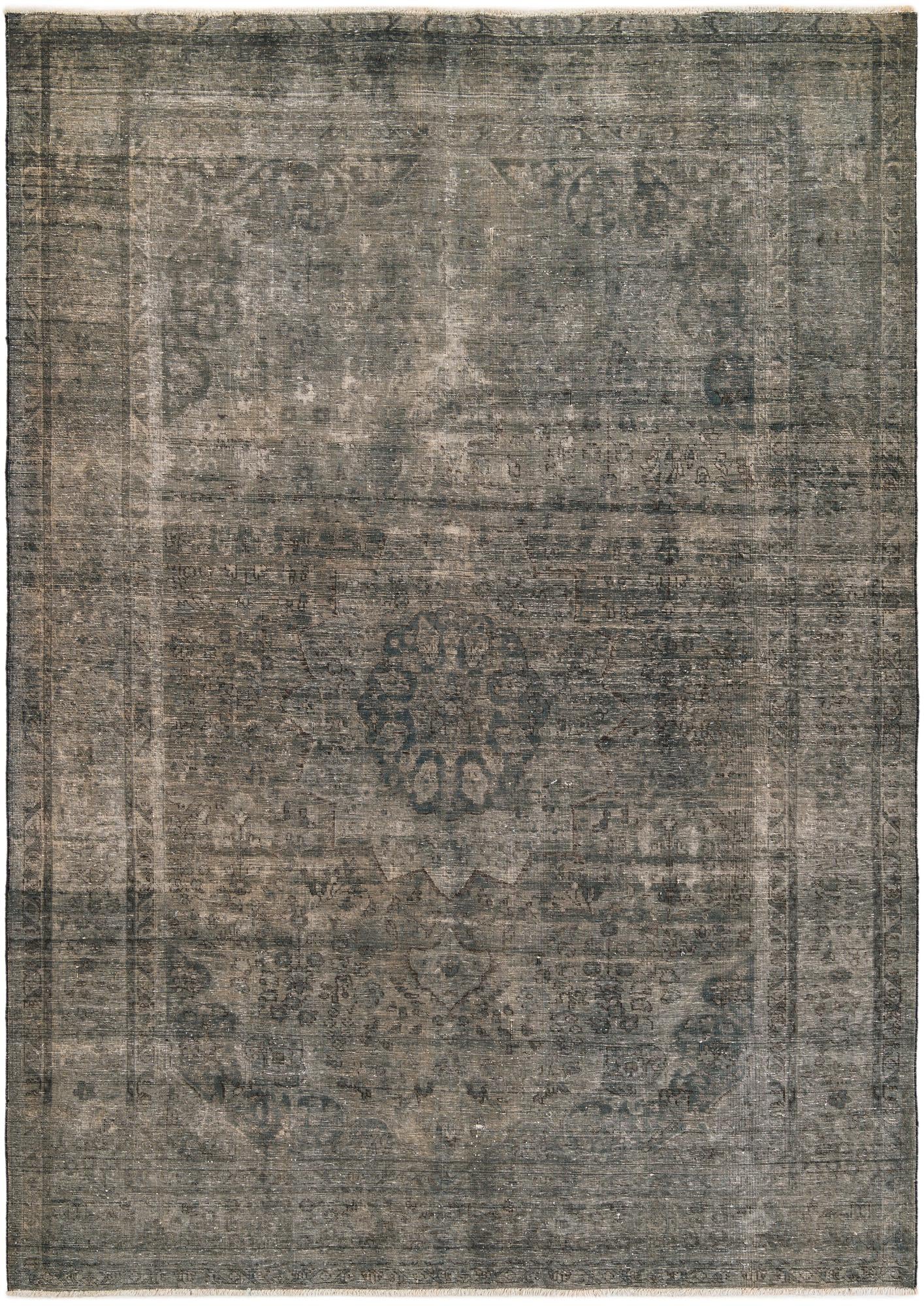 6' 7 x 9' 4 Hand Knotted Ultra Vintage Persian Wool Rug