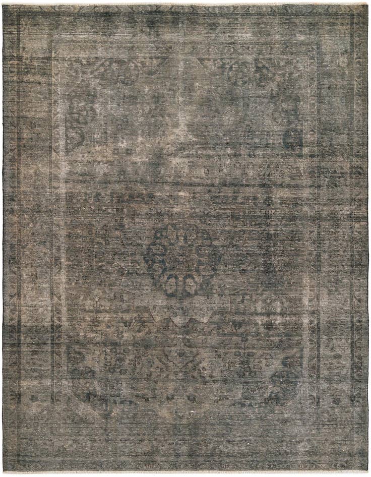 Detail image of 6' 7 x 9' 4 Hand Knotted Ultra Vintage Persian Wool Rug