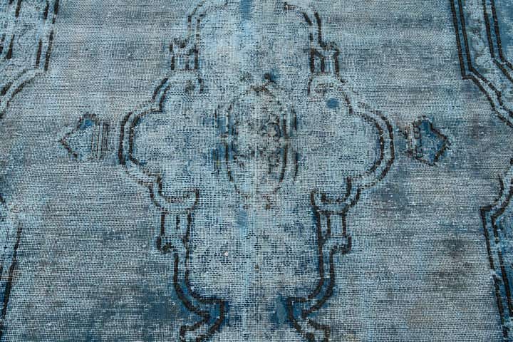 8' x 8' 10 Hand Knotted Ultra Vintage Persian Wool Rug
