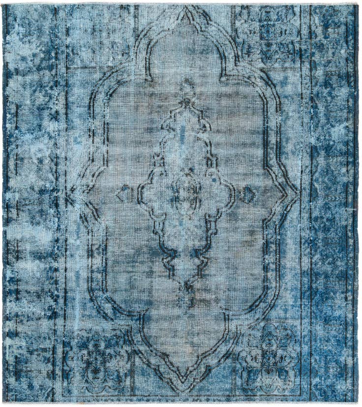 Detail image of 8' x 8' 10 Hand Knotted Ultra Vintage Persian Wool Rug
