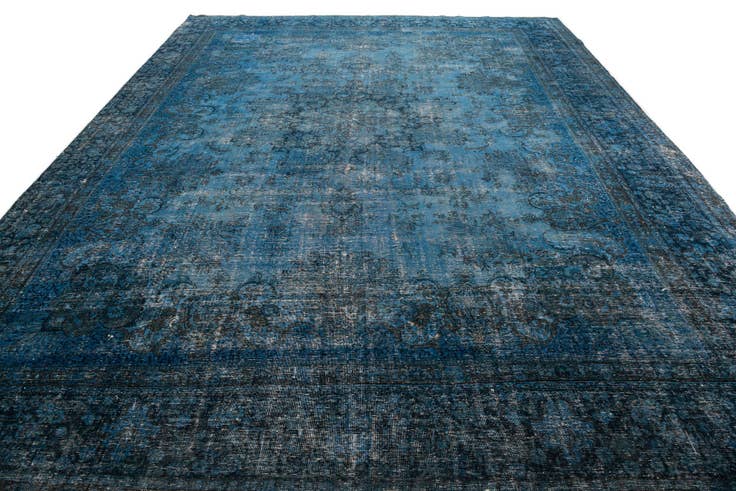 Detail image of 10' 10 x 13' 10 Hand Knotted Ultra Vintage Persian Wool Rug