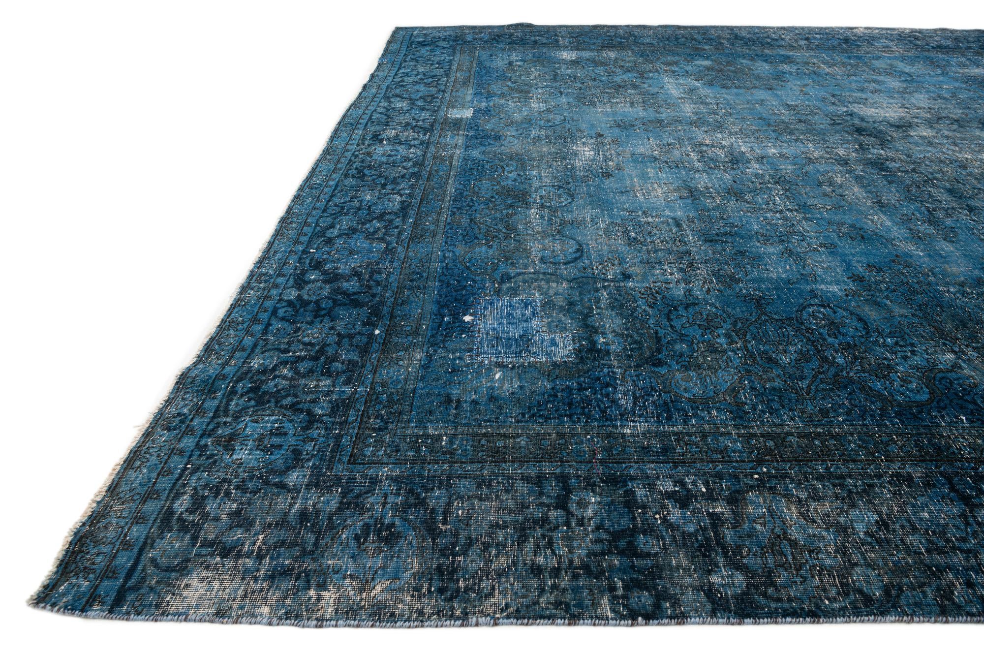10' 10 x 13' 10 Hand Knotted Ultra Vintage Persian Wool Rug
