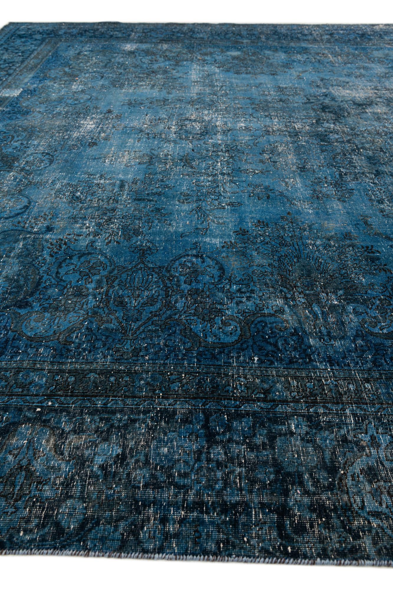 10' 10 x 13' 10 Hand Knotted Ultra Vintage Persian Wool Rug