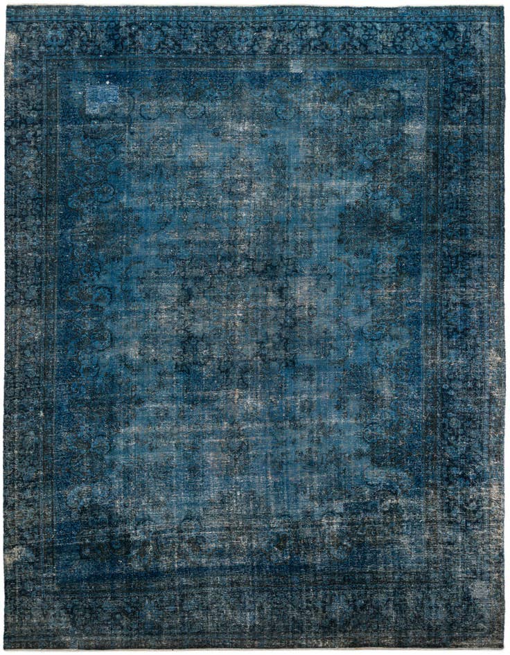 Detail image of 10' 10 x 13' 10 Hand Knotted Ultra Vintage Persian Wool Rug