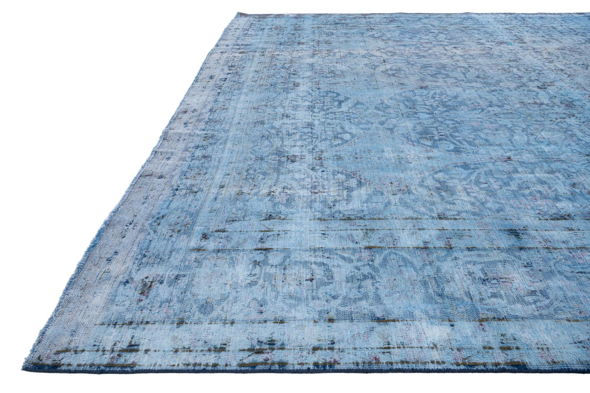9' 7 x 12' 10 Hand Knotted Ultra Vintage Persian Wool Rug