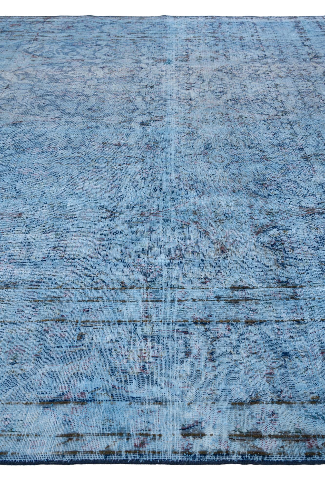 9' 7 x 12' 10 Hand Knotted Ultra Vintage Persian Wool Rug